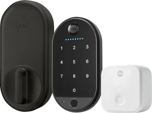 Yale - Approach - Smart Lock Wi-Fi Retrofit Deadbolt with Keypad Access - Black Suede