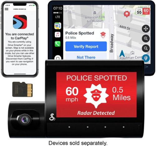 Cobra - SC 220C QHD Dual-View Front & Cabin Dash Cam - Black