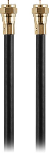 Rocketfish™ - Open Box 6' Indoor/Outdoor RG6 Coaxial Cable - Black-Front_Standard 