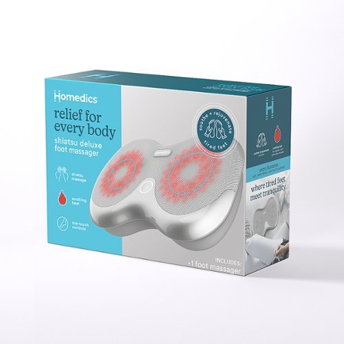 Homedics Shiatsu Foot Massager with Heat - Gray BUY ONLINE