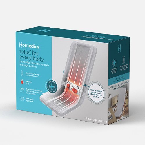 Homedics Full-Body Flex Massage Cushion - Gray BUY ONLINE