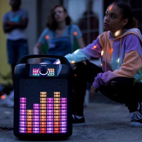 ION Audio Party Rocker Max High-Power Portable Bluetooth Speaker with Customizable Party Theme Lights - Black GLOBAL SHIPPING