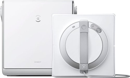ECOVACS Robotics - WINBOT W2 OMNI Window Cleaning Robot with Portable Docking Station and Battery - White