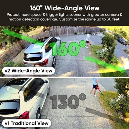 Wyze Wired Outdoor Wi-Fi, 2800 Lumen Floodlight Home 2k Security Camera v2 - White WORLDWIDE DELIVERY