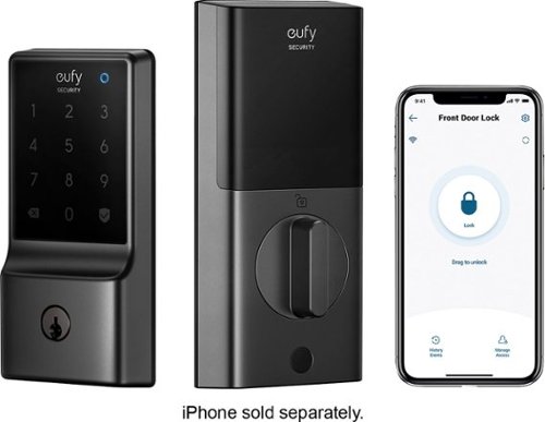 eufy Security - Smart Lock C210 WiFi Replacement Deadbolt with eufy App|Keypad|Biometric Access - Black