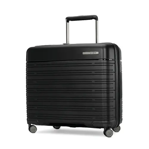 Front. Samsonite - Elevation Plus 23" Expandable Glider Suitcase - Triple Black.