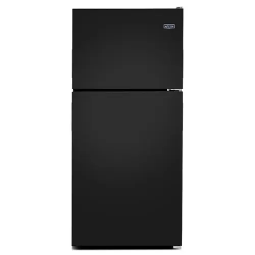 Front. Maytag - 18.1 Cu. Ft. Top-Freezer Refrigerator - Black.