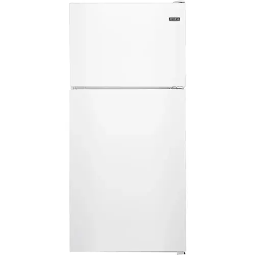 Front. Maytag - 18.1 Cu. Ft. Top-Freezer Refrigerator - White.