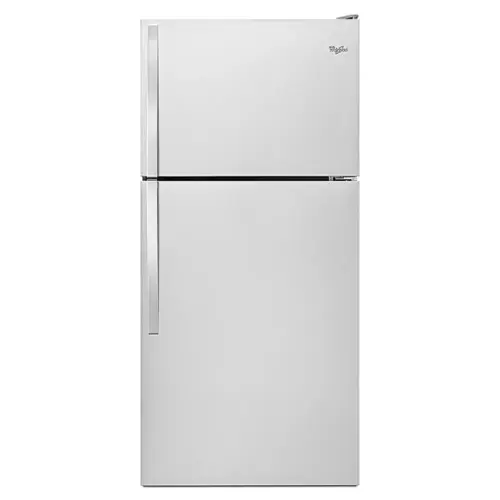 Front. Whirlpool - 18.2 Cu. Ft. Top-Freezer Refrigerator - Monochromatic Stainless Steel.