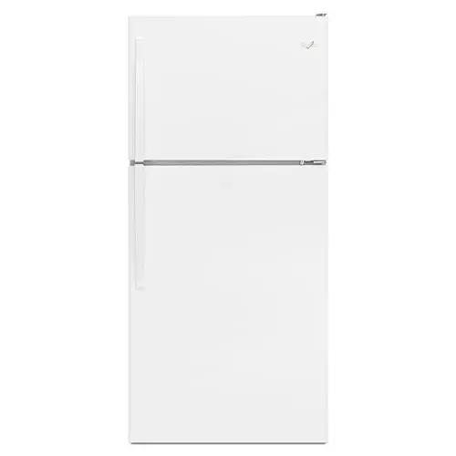 Front. Whirlpool - 18.2 Cu. Ft. Top-Freezer Refrigerator - White.