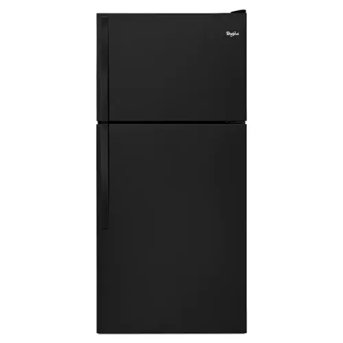 Front. Whirlpool - 18.2 Cu. Ft. Top-Freezer Refrigerator - Black.