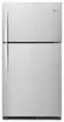 Front. Whirlpool - 21.3 Cu. Ft. Top-Freezer Refrigerator - Monochromatic Stainless Steel.