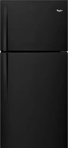 Front. Whirlpool - 19.2 Cu. Ft. Top-Freezer Refrigerator - Black.