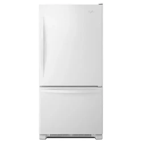 Front. Whirlpool - 22 Cu. Ft. Bottom-Freezer Refrigerator with SpillGuard Glass Shelves - White.