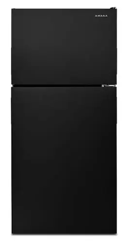 Front. Amana - 18.2 Cu. Ft. Top-Freezer Refrigerator - Black.