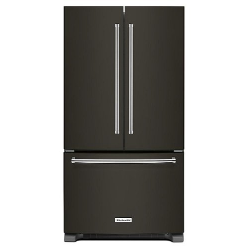 KitchenAid - 25 cu. ft. French Door Refrigerator with Interior Water Dispenser - Black Stainless Steel