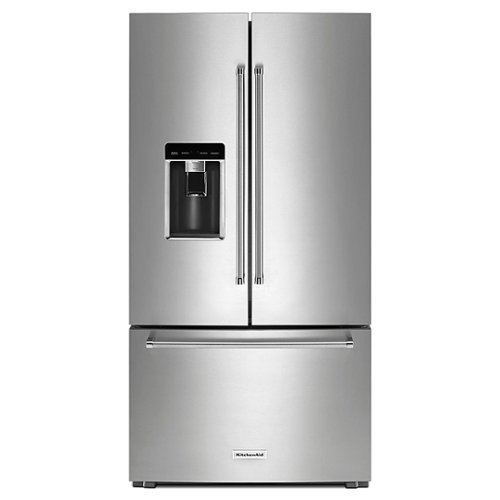 KitchenAid - 23.8 Cu. Ft. French Door Counter-Depth Refrigerator - Stainless Steel