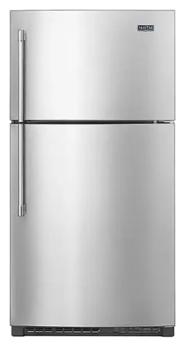 Front. Maytag - 21.2 Cu. Ft. Top-Freezer Refrigerator - Fingerprint Resistant Stainless Steel.