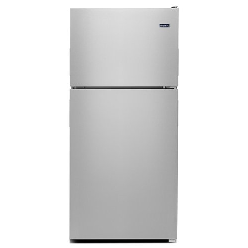 Maytag - 18.1 Cu. Ft. Top-Freezer Refrigerator - Stainless Steel