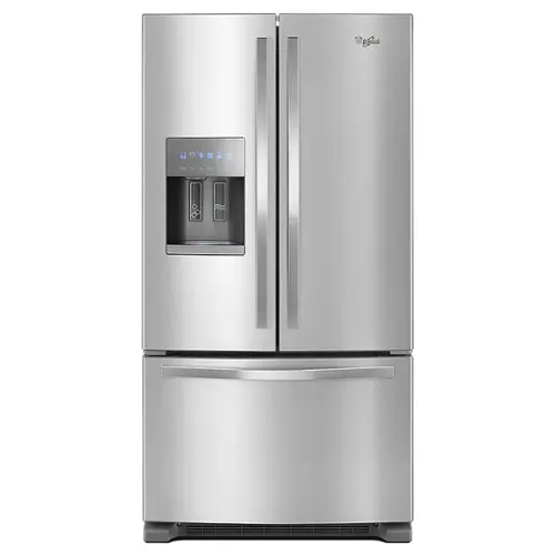 Front. Whirlpool - 24.7 Cu. Ft. French Door Refrigerator - Fingerprint Resistant Stainless Steel.