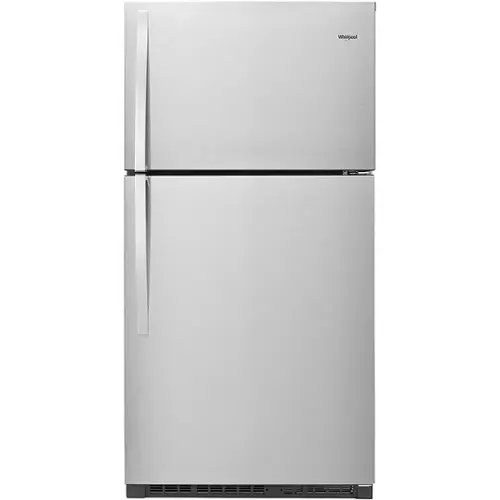 Front. Whirlpool - 21.3 Cu. Ft. Top-Freezer Refrigerator - Fingerprint Resistant Stainless Steel.