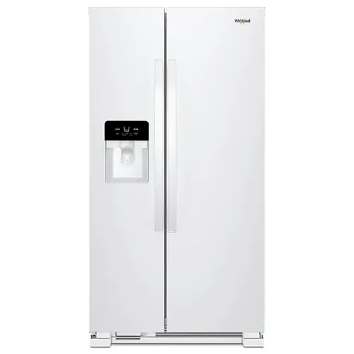 Front. Whirlpool - 21.4 Cu. Ft. Side-by-Side Refrigerator - White.