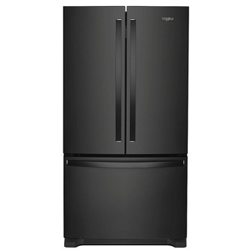 Whirlpool - 20 cu. ft. French Door Refrigerator with Counter Depth Design - Black