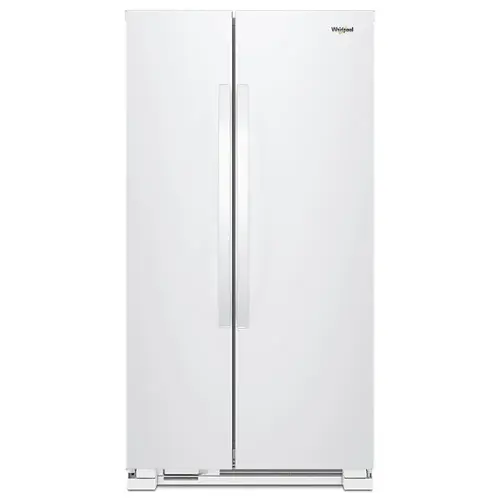 Front. Whirlpool - 21.7 Cu. Ft. Side-by-Side Refrigerator - White.