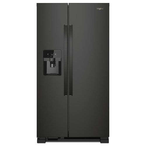 Whirlpool - 24.6 Cu. Ft. Side-by-Side Refrigerator with Water and Ice Dispenser - Black