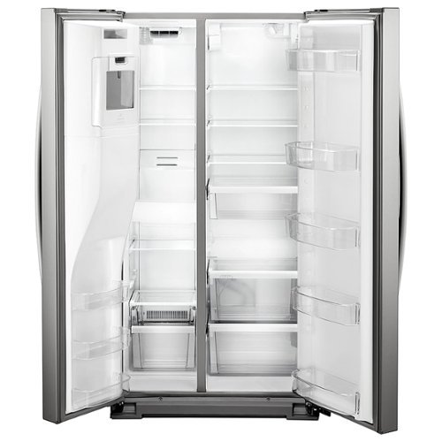 Whirlpool - 20.6 Cu. Ft. Side-by-Side Counter-Depth Refrigerator - Stainless Steel