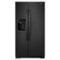 Whirlpool - 20.6 Cu. Ft. Side-by-Side Counter-Depth Refrigerator - Black-Front_Standard