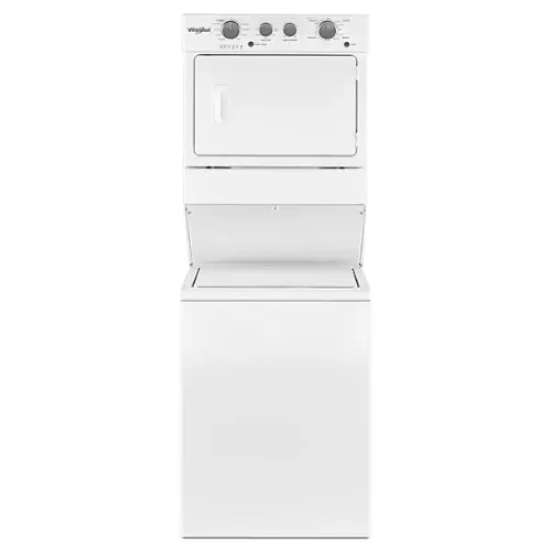 Front. Whirlpool - 3.5 Cu. Ft. Top Load Washer and 5.9 Cu. Ft. Electric Dryer with Dual Action Agitator - White.
