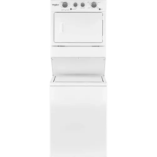Front. Whirlpool - 3.5 Cu. Ft. Top Load Washer and 5.9 Cu. Ft. Gas Dryer Laundry Center with Dual-Action Agitator - White.