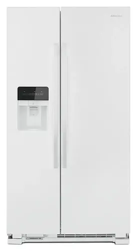 Front. Amana - 21.4 Cu. Ft. Side-by-Side Refrigerator - White.