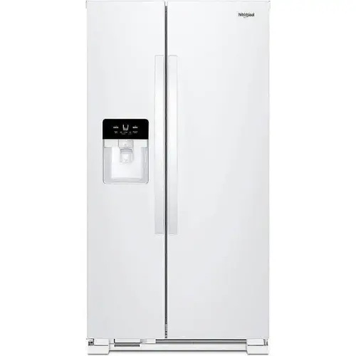 Front. Whirlpool - 21.4 Cu. Ft. Side-by-Side Refrigerator - White.