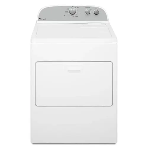 Front. Whirlpool - 7 Cu. Ft. Electric Dryer with AutoDry Drying System - White.
