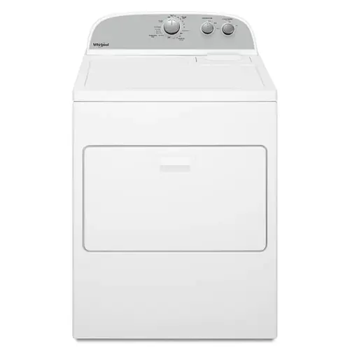 Front. Whirlpool - 7 Cu. Ft. Gas Dryer with AutoDry Drying System - White.