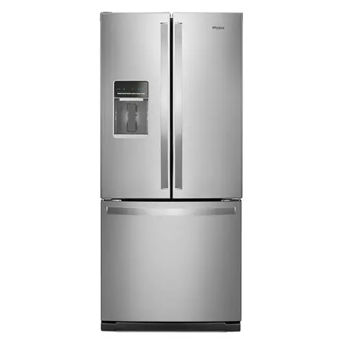 Front. Whirlpool - 19.7 Cu. Ft. French Door Refrigerator - Fingerprint Resistant Stainless Steel.