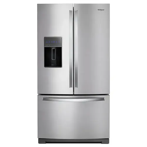 Front. Whirlpool - 26.8 Cu. Ft. French Door Refrigerator - Fingerprint Resistant Stainless Steel.