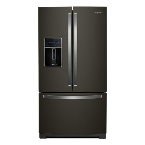 Whirlpool - 27 Cu. Ft. French Door Refrigerator with Platter Pocket - Black Stainless Steel