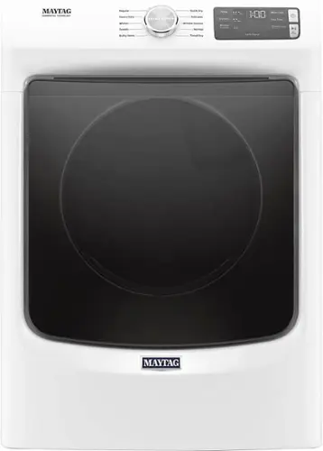 Front. Maytag - 7.3 Cu. Ft. Stackable Electric Dryer with Extra Power Button - White.