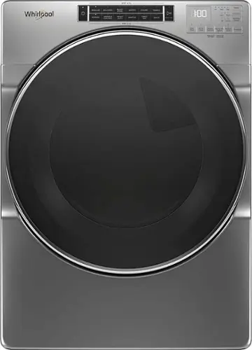 Front. Whirlpool - 7.4 Cu. Ft. Stackable Electric Dryer with Steam and Intuitive Controls - Chrome Shadow.