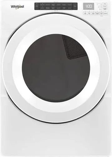 Front. Whirlpool - 7.4 Cu. Ft. Stackable Electric Dryer - White.