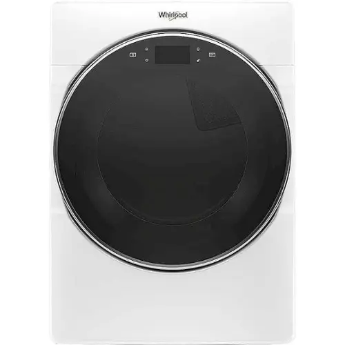 Front. Whirlpool - 7.4 Cu. Ft. 36-Cycle Electric Dryer with Steam - White.