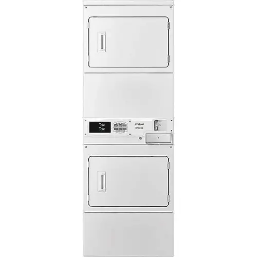 Front. Whirlpool - 7.4 Cu. Ft. Gas Dryer with Space Saving Design - White.