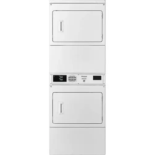 Front. Whirlpool - 7.4 Cu. Ft. Gas Dryer with Space Saving Design - White.