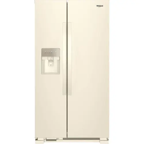 Front. Whirlpool - 21.4 Cu. Ft. Side-by-Side Refrigerator - Biscuit.