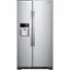 Front. Whirlpool - 21.4 Cu. Ft. Side-by-Side Refrigerator - Monochromatic Stainless Steel.