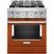 KitchenAid - Commercial-Style 4.1 Cu. Ft. Slide-In Gas True Convection Range with Self-Cleaning - Scorched Orange-Front_Standard