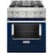 KitchenAid - Commercial-Style 4.1 Cu. Ft. Slide-In Gas True Convection Range with Self-Cleaning - Ink Blue-Front_Standard